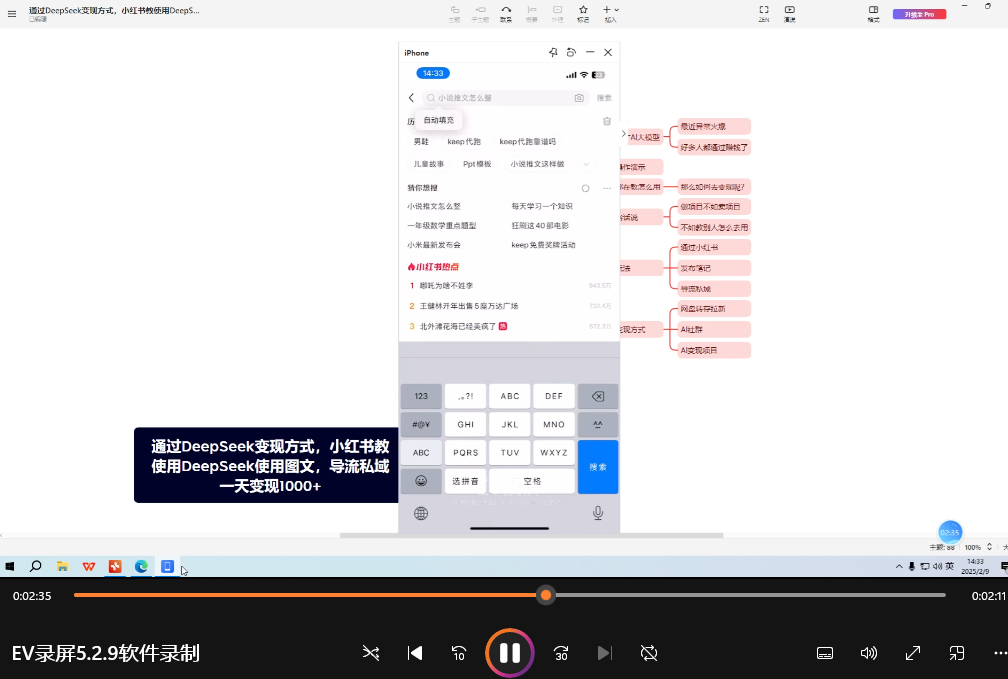 通过DeepSeek从小红书导流私域一天变现1000+(教程共计355MB)